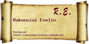Rakonczai Evelin névjegykártya