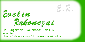 evelin rakonczai business card